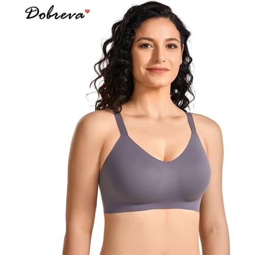 Womens Comfort Seamless Smoothing Full Coverage Sleep T-shirt Wirefree Bra