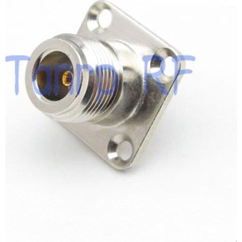 10PCS /LOTS Wholesale N female jack to SMA female jack 4 hole panel RF coaxial connector adapter cable