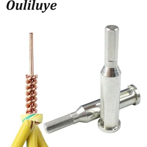 2.5/4 Square Parallel Electrical Cable Quick Connector Universal Wire Twisting Tool Fast Stripping Stripper Twister Metal Drill