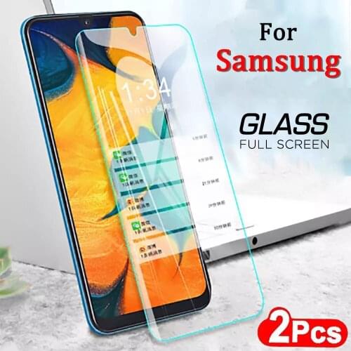 2Pcs protective glass for samsung galaxy a30 tempered glass on for samsung a31 a30s a32 a52 a72 a02 safety film screen protector