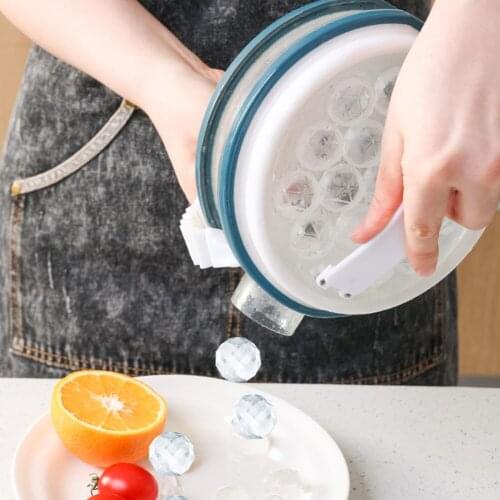 2 in 1 DIY Ice Hockey Pot Ice Maker Frozen Ice Curling Mold Household Self Storage Box Cube Portable Kettle Silica Gel Molds