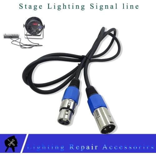 3 PIN DMX Cable 1M/2M/3M/4M/5M Black Connector Signal Line Cable Used For Led Par Stage Lights Equipment
