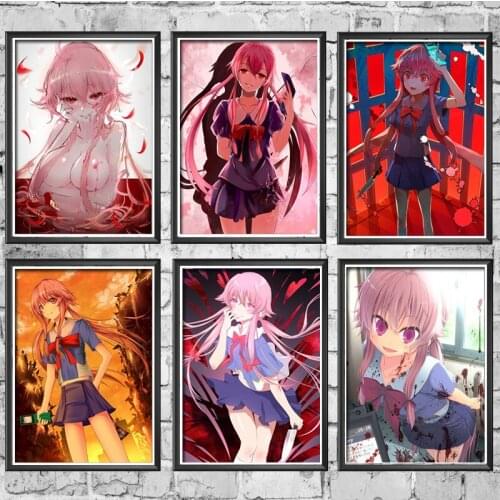 Lucky Box 5D Diamond Painting Anime Mirai Nikki Amano Yukiteru Gasai Yuno Diamond Embroidery Cross Stitch Mosaic Set Home Decor