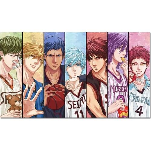 Anime Poster TV Kurokos Basketball Silk Wall Art Prints Boy Bedroom Wall Decor Canvas Picture 50x90cm 40x70cm