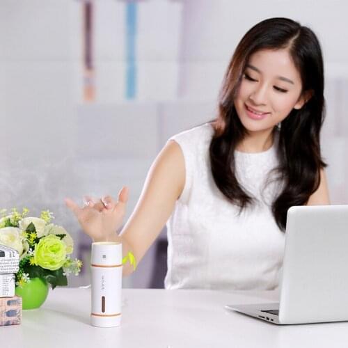 Aroma Essential Oil Diffuser Mini Ultrasonic Bamboo Humidifier Purifier LED Light USB Car Air Freshener Mist Maker