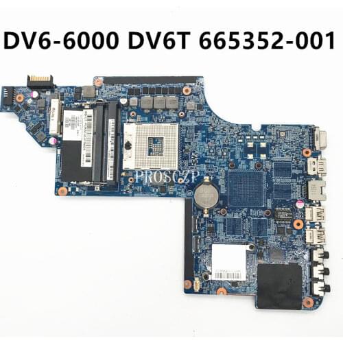 Free shipping For Pavilion DV6-6000 DV6T Laptop motherboard 665352-001 665352-501 665352-601 working well