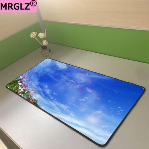 Flower landscape picture big mousepad waterproof non-slip computer keyboard deskmat gaming accessories pad household carpetp mat