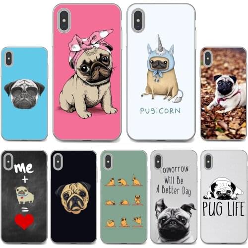 For Huawei Mate 20 30 40 7 8 9 10 Lite Pro P Smart 2018 2019 Plus G7 G8 Soft Shell Case Luxury-funny-Pug-dog-Art
