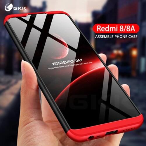 GKK original Case for Xiaomi Redmi 8 8A Case 360 Full Protection Slim Armor Shockproof Hard Matte cove For Redmi 8 8A Case Funda