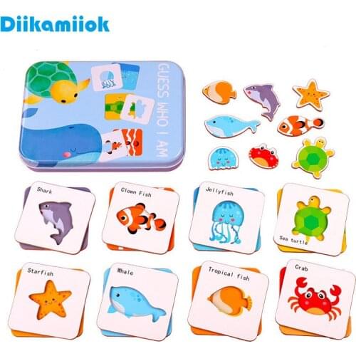 Wooden Jigsaw Learning Toys for Children Baby Early Childhood Educational Animal/ Vehicles/ Dinosaur/ Fruit Matching Puzzle Toy