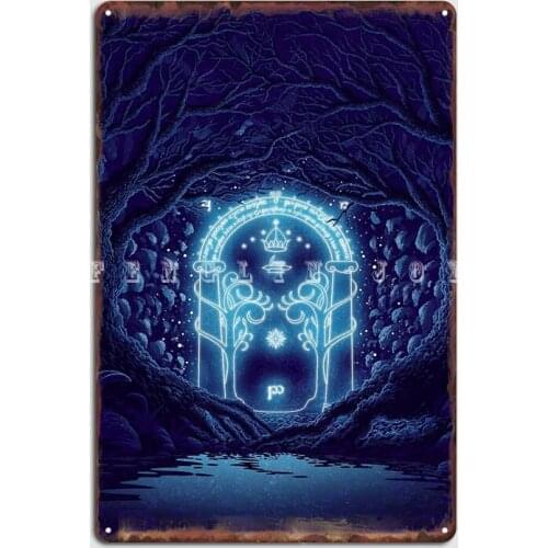 Wecome To Khazad-Dum Metal Sign Cinema Kitchen Club Bar Classic Plaques Tin Sign Poster