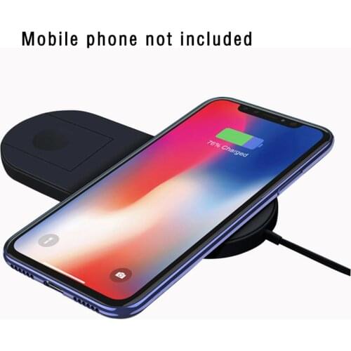 Dual Wireless Charger For Smart Watch And Other Qi-Enabled Smart Devices Fast Charge Smart Holder Wireless Charger