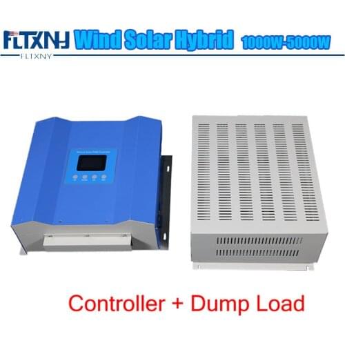 FLTXNY POWER 1KW 2KW 48V 220V On Grid Intelligent Wind Solar Hybrid Controller Wind Controller MPPT Dump Load Wind Generator Sol