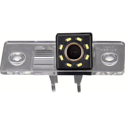 Misayaee Car Rear View Reverse Parking Camera Golden 8 LED for Touareg Tiguan Santana Sharan Skoda Fabia Octavia Golf Mk4