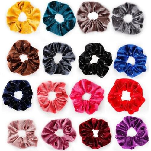 Korea Velvet Hair Ring Elastic Hair Bands Solid Color Women Girls Headwear Ponytail Holder Hair Accessories