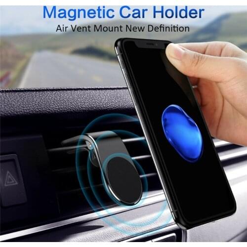 Metal Magnetic Car Phone Holder for iPhone Samsung Xiaomi 360 Air Magnet Stand in Car GPS