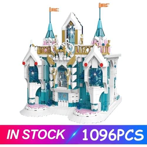 New MOULD KING 11008 The MOC Snow Castle Palace Set Educational Creative Toys Building Blocks Assembly Kits Kids Christmas Gifts
