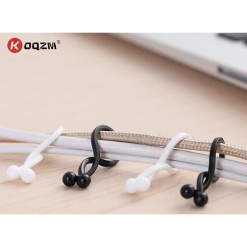 20/30 Pcs Durable Wire Clip Fastener Holder Thread Earphone Cord Wrap Line Winder Twist Tie Cable Organizer Wire Clips