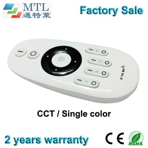 2.4G 4-zone RF CCT Remote model A, for Mi-Light CCT or single color controller, 10 pcs/lot, factory wholesale
