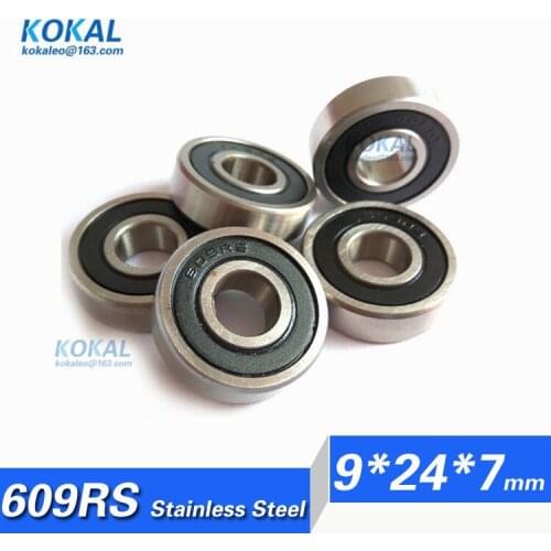 [S609RS]Free Shipping 10pcs Stainless steel deep groove ABEC-3 ball bearing S609RS S609-2RS S609RZ S80019 9*24*7mm