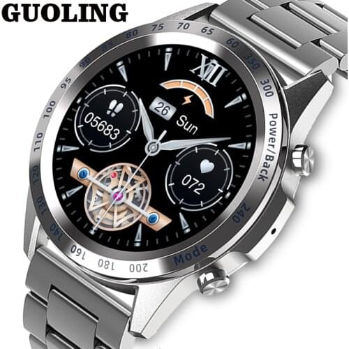 GUOLING Smart Watch Men Women TWS Bluetooth Call Waterproof Sport fitness Alarm Clock Remind Smartwatch for Huawei Xiaomi phones