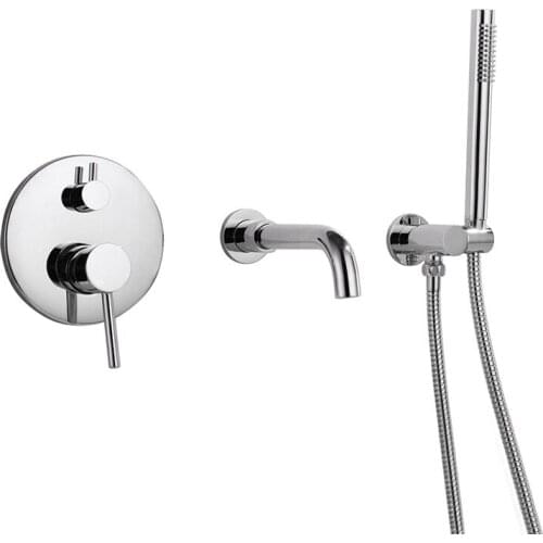 Bathtub Faucets Shower System Bathroom Bathtube Faucet Mixer Wall Mounted Bathtub Tap Bath Shower Faucet Set Sink Faucet