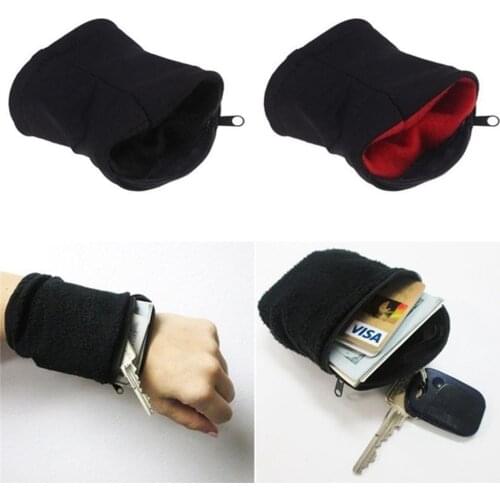 Sports Outdoor Multi-Function Wrist Bag Zipper Woolsack Travel Pouch Gym Bike Wallet Outdoor Camping Tools Portable Card Case