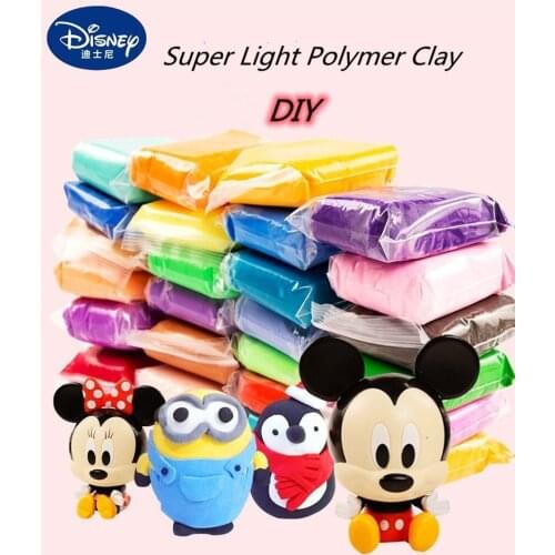 Disney Minnie Super Light Polymer Clay Mickey 12 colours DIY Colored Slimes Snow Mud kids Puzzle Education Toys girls boys gifts