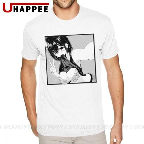 Waifu Material Otaku Anime Babe Selfie Peace Girl T-Shirts Mens Grunge Fashion Short Sleeves O Neck Tshirt Male 90s Clothing