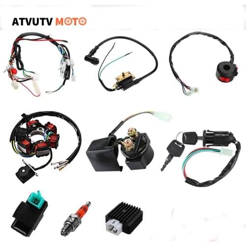Wire Harness Complete Electrics Stator Coil CDI Wiring Harness For 50cc 70cc 90cc 110cc 125cc ATV Quad Dirt Bike Go Kart Parts