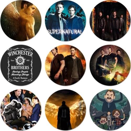 58mm TV Show Supernatural dream wichester Icons Pins Badge Decoration Brooches Metal Badges For Clothes Backpack Decoration