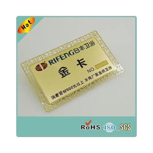 Gold color Business Metal Cards with custom logo