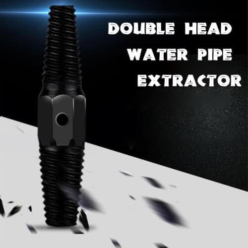 1/2'' 3/4'' Dual Use Double Head Screw Extractor Pipe Broken Bolt Damaged Screw Drill Bits Remover Hex Water Pipe Repair Connect