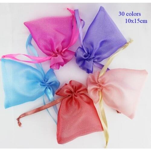 10*15cm/4*6inch snow organza bag jewelry gift bag/sweet bag mix color and customize size & logo