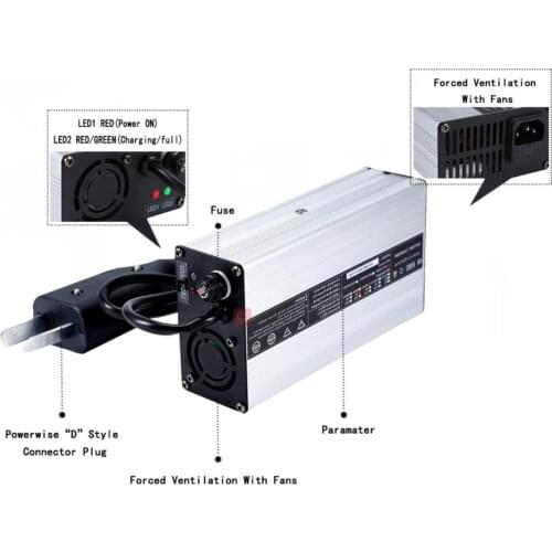 36V 5A Golf Cart Battery Charger Crows Foot Plug for Star Ez Go Club Car DS EZgo TXT Yamaha