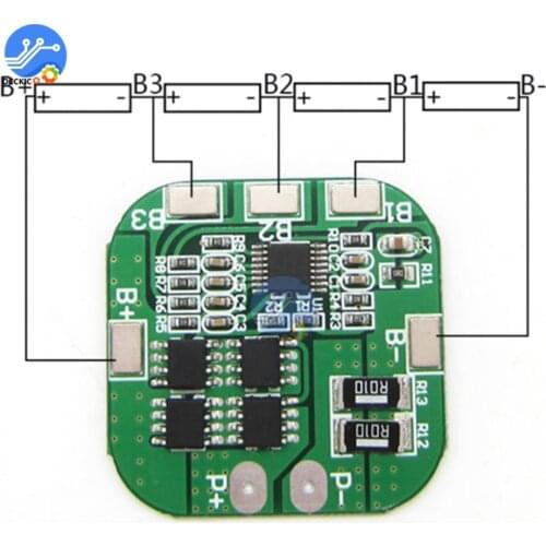 5 pcs/lot BMS 4S 14.8V/16.8V 20A 18650 Li-ion Battery Charge Protection Board Battery Balancer for LicoO2 Limn2O4 Charging
