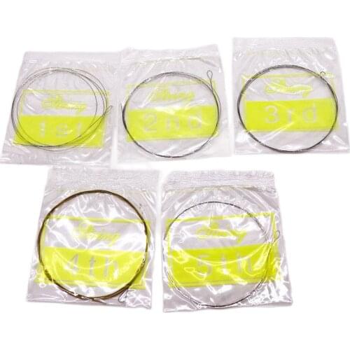 5 Strings Banjo String Light Stainless Steel Loop Ends D-B-G-C-G Strings 10 Set /lot