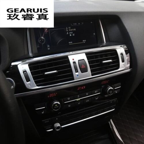 Car styling For BMW X3 X4 F25 F26 Warning Sign Air Conditioner Vent Outlet Cover Sticker Decorative interior auto Accessories