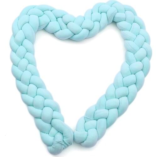 Baby Crib Bumper Knotted Braided Bumper Handmade Soft Knot Pillow Cushion Nursery Cradle Decor NewbornGift Crib Protector Cotton