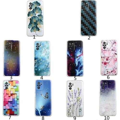 50pcs/Lot Printed Patterns 2 in 1 TPU + PC Back Phone Case For Xiaomi Redmi Note 10 9 8 Pro 9T 9A 9C 9S 8T 5G