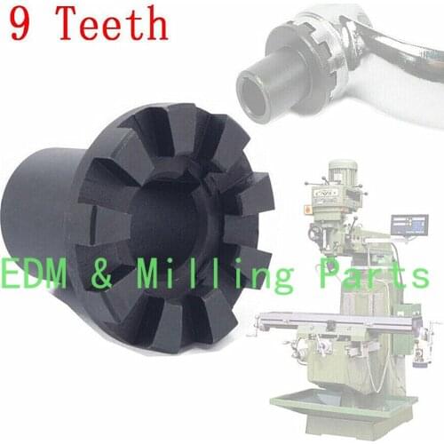 CNC Milling Machine Part Black Gearshaft Nine 9 Teeth Cluth Insert M1230 For Bridgeport Mill Part