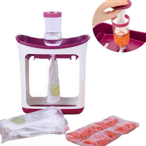 Children Fresh Squeezed Fruit Juice Station Baby Food Container Toddler Food Mashing StationKids Fruit Puree Packing Machine