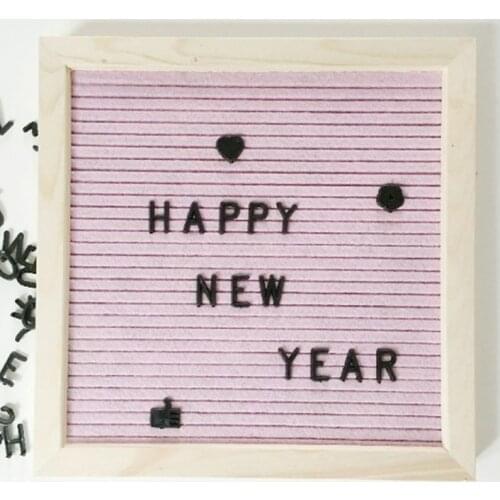 25x25cm Square Felt Letter board Wooden Frame Changeable Symbols Message Board With 340 pcs Letters For Home Office Hogard