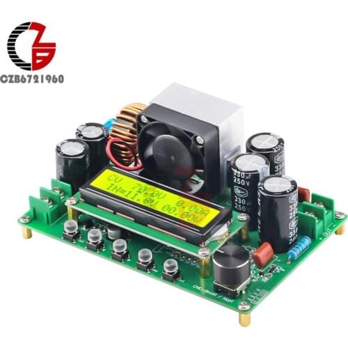DPX800S LCD1602 Display DC CV CC CNC Boost Step Up Constant Voltage Constant Current Power Module 800W Voltmeter 12v-120v Output