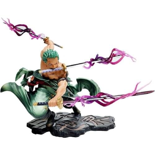18cm Anime One Piece Action Figure Collection Toys Model Luo Roronoa Zuoro 1/8 Three Sabres Sa Pvc Box Handmade Model Gifts Doll