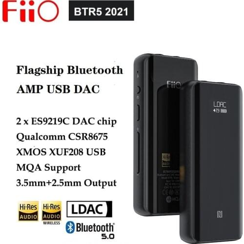FiiO BTR5 Portable Bluetooth Headphone Amplifier CSR8675 AptX HD LDAC USB DAC AAC iPhone Android 3.5mm 2.5mm HiFi Audio Decoder