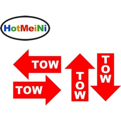 HotMeiNi 12.5*8CM 4Pcs Tow Hook Arrow Car Sticker Decal Vinyl Car Stickers JDM Race Drift Autocross Stance Illest 240sx Track
