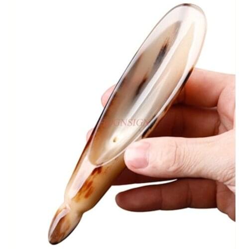 Gua sha massage tool Natural horns ribs stick face facial scraping board horns ribbing massage rod acupuncture stick female