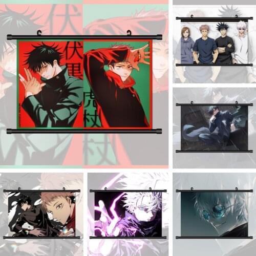 WTQ Jujutsu Kaisen Gojou Yuuji Megumi Nobara HD Print Canvas Painting Anime Posters Wall Decor Wall Art Picture Home Decor