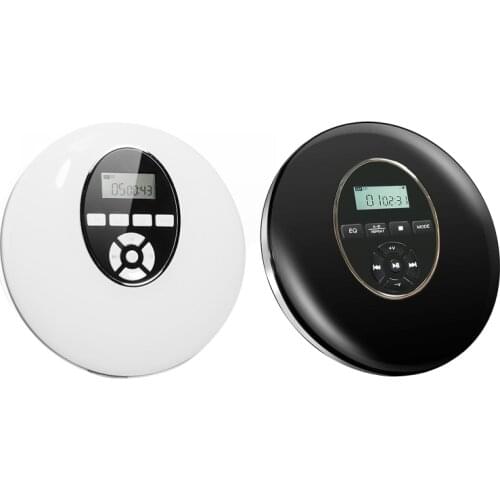 Round Style -CD Player Portable Headset HiFi Music Reproductor -CD Walkman Discman Player Rechargeable Shockproof Lecteur -CD